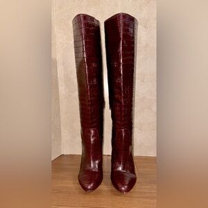 Antonio Melani Leather Boots Crocodile print size 10M